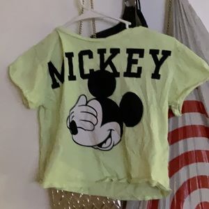 This is a small Mickey Mouse shirt like a crop top from H&M.